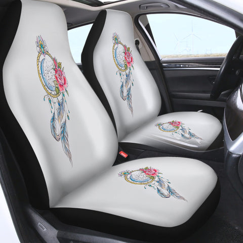 Image of Swinging Dreamcatcher White Theme SWQT5156 Car Seat Covers