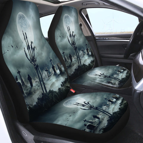 Image of Gothic Dark Dead Moon Night Scene SWQT5171 Car Seat Covers