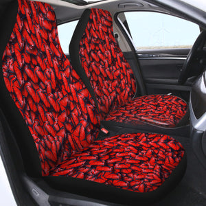 Multi Red Butterflies SWQT5179 Car Seat Covers