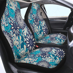 Shade of Blue Multi Mandala SWQT5188 Car Seat Covers