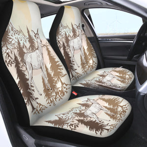 Little Deer Forest Brown Theme SWQT5197 Car Seat Covers