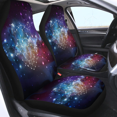 Image of Panther Geometric Line Galaxy Theme SWQT5198 Car Seat Covers