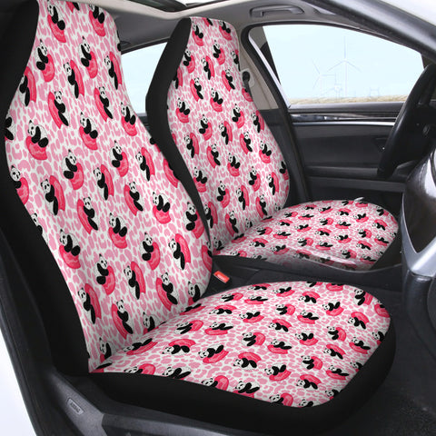 Image of Multi Love Panda Pink Theme SWQT5204 Car Seat Covers