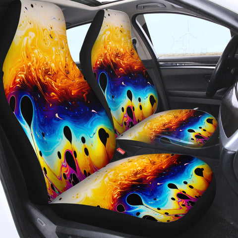 Image of Hot Lava Color SWQT5206 Car Seat Covers