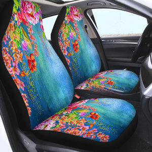 Colorful Watercolor Flower Garden SWQT5242 Car Seat Covers