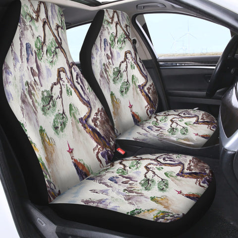 Image of Watercolor Japan Lanscape Art SWQT5244 Car Seat Covers