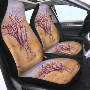 Watercolor Real Giraffe SWQT5254 Car Seat Covers