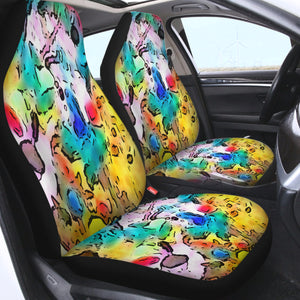 Colorful Leopard Pattern SWQT5258 Car Seat Covers