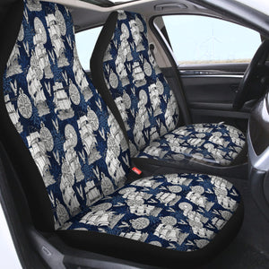 Vintage Pirate Ship & Eagles SWQT5261 Car Seat Covers