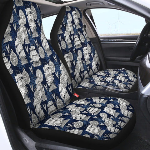 Image of Vintage Pirate Ship & Eagles SWQT5261 Car Seat Covers