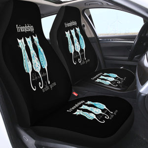 Cats Friendship - Life Is Better With You SWQT5331 Car Seat Covers