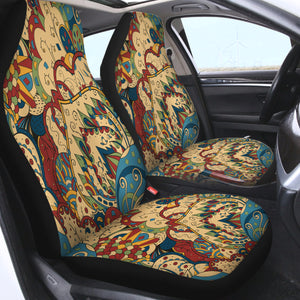 Vintage Color Royal Pattern SWQT5334 Car Seat Covers