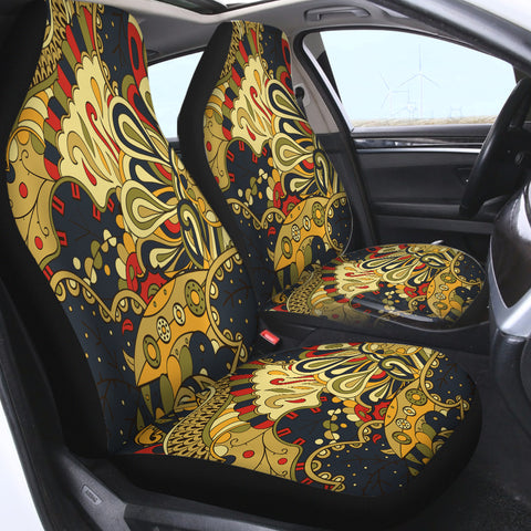 Image of Vintage Color Royal Mandala SWQT5335 Car Seat Covers