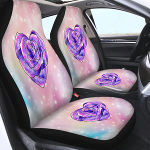 Purple Heart Rose Pastel Theme SWQT5347 Car Seat Covers