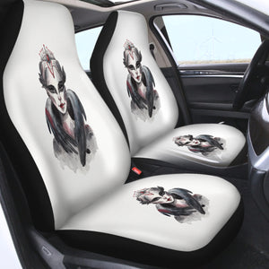 Watercolor Dark Female Witch SWQT5354 Car Seat Covers