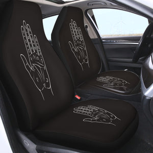 Zodiac Sign On Hand Black Theme SWQT5357 Car Seat Covers