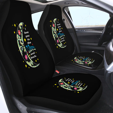 Image of I Love You To The Moon And Back SWQT5459 Car Seat Covers