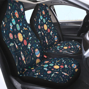 Cute Tiny Space Draw SWQT5469 Car Seat Covers