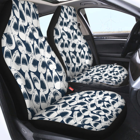 Image of Shark Jaws Navy Theme SWQT5470 Car Seat Covers