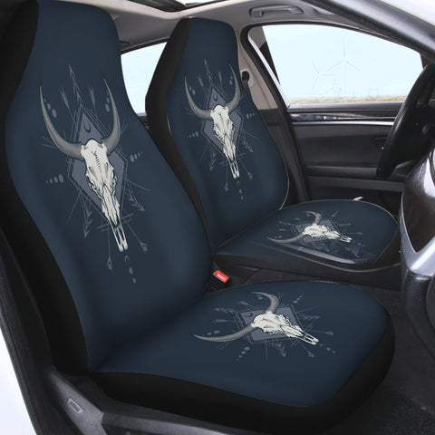 Image of Buffalo Head Navy Theme SWQT5471 Car Seat Covers