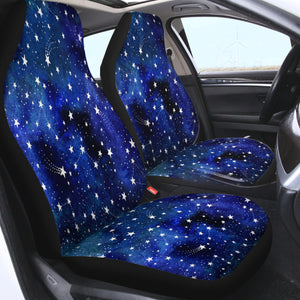 Blue Tint Galaxy Stars SWQT5474 Car Seat Covers