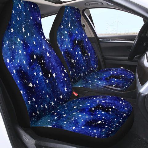 Image of Blue Tint Galaxy Stars SWQT5474 Car Seat Covers