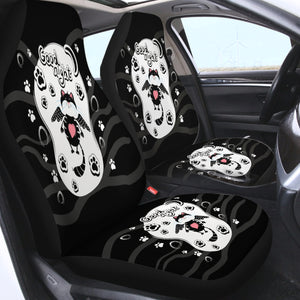Good Night Lovely Cat Black Theme SWQT5484 Car Seat Covers