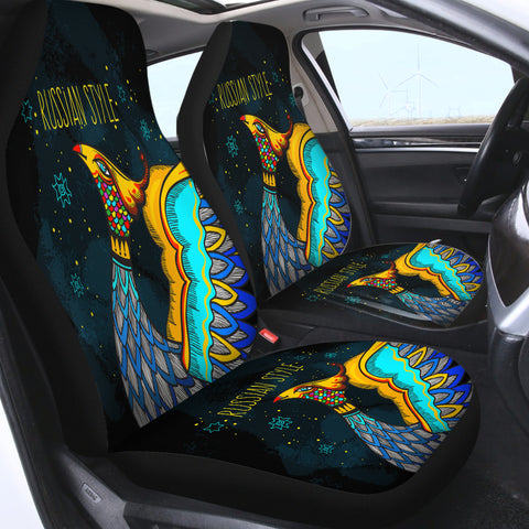 Image of Colorful Russian Style Peacock SWQT5485 Car Seat Covers