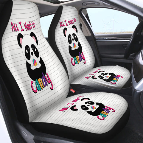 Image of Lovely Panda All I Want Is Candy SWQT5487 Car Seat Covers