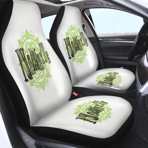 Image of Namaste Volt Mandala White Theme SWQT5494 Car Seat Covers