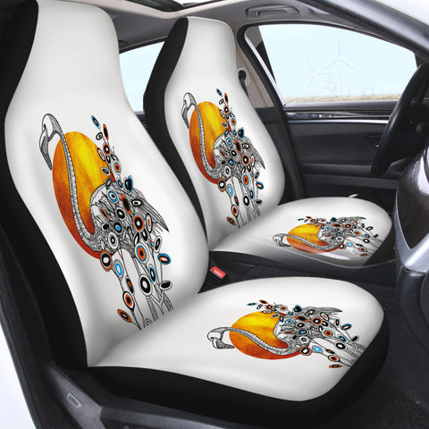 Image of B&W Line Art Stork SWQT5495 Car Seat Covers