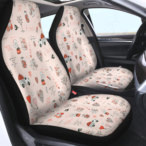 Image of Cute Little Love Gifts Pink Theme SWQT5499 Car Seat Covers