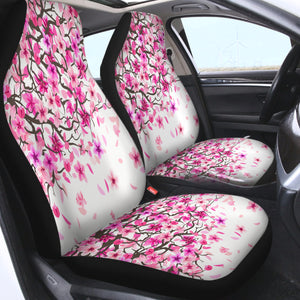Sakura Flower White Theme SWQT5604 Car Seat Covers