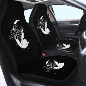 B&W Lady & Half Moon SWQT5606 Car Seat Covers