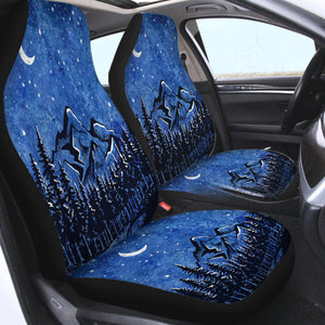 Blue Night Black Landscape SWQT5614 Car Seat Covers