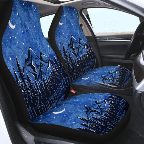 Image of Blue Night Black Landscape SWQT5614 Car Seat Covers
