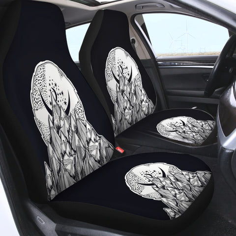 Image of B&W Sunset Forest & Mountain SWQT5618 Car Seat Covers