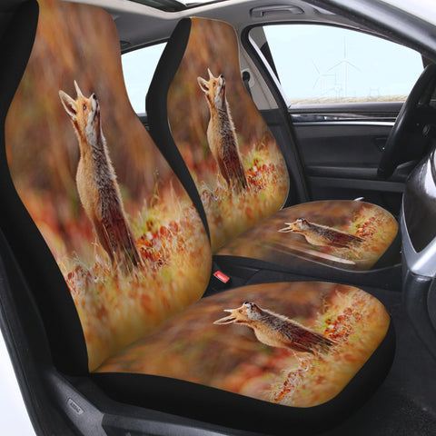 Image of Real Little Fox In The Forest SWQT6107 Car Seat Covers