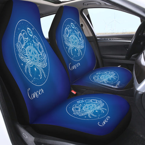 Image of Cancer Sign Blue Theme SWQT6109 Car Seat Covers