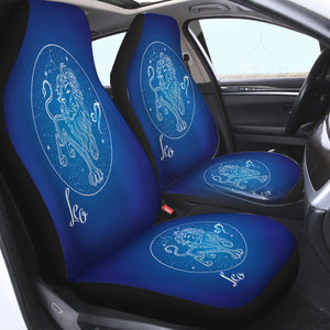 Leo Sign Blue Theme SWQT6110 Car Seat Covers