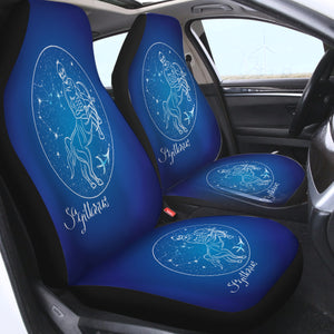 Sagittarius Sign Blue Theme SWQT6111 Car Seat Covers
