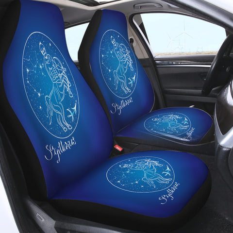 Image of Sagittarius Sign Blue Theme SWQT6111 Car Seat Covers