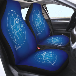 Taurus Sign Blue Theme SWQT6112 Car Seat Covers