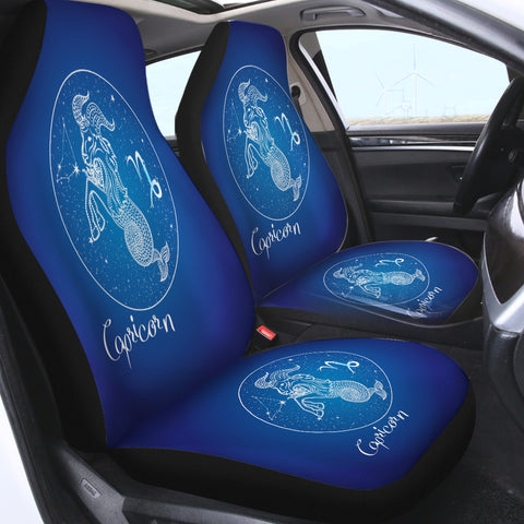 Image of Capricorn Sign Blue Theme SWQT6113 Car Seat Covers