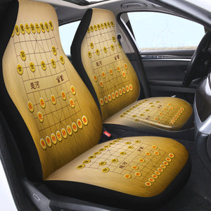 Chinese Chess Xiangqi Wood Theme SWQT6119 Car Seat Covers