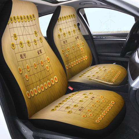 Image of Chinese Chess Xiangqi Wood Theme SWQT6119 Car Seat Covers