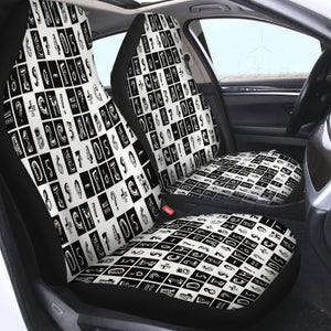 B&W Hiphop Graphic Typo SWQT6123 Car Seat Covers