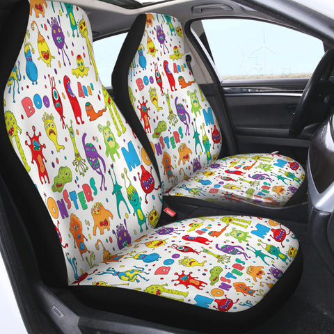 Image of Colorful Funny Boo Monster Collection SWQT6129 Car Seat Covers