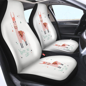 You Are So Cute - Pink Llama SWQT6130 Car Seat Covers