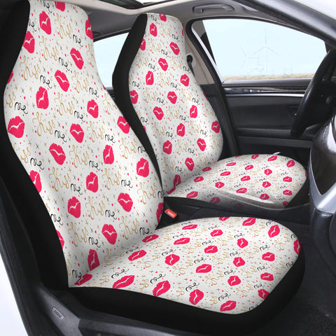 Image of Kiss Me Pink Lips SWQT6134 Car Seat Covers